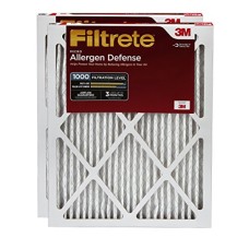 	 Filtrete 16x20x1 Air Filter, MPR 1000, MERV 11, Micro Allergen Defense 3-Month Pleated 1-Inch Air Filters, 2 Filters