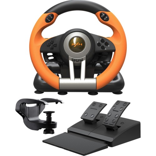 PXN V3 Pro Gaming Steering Wheel with Pedals - 180° Racing Wheel with Vibration Feedbac