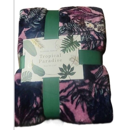 Tropical Paradise Flannel Throw