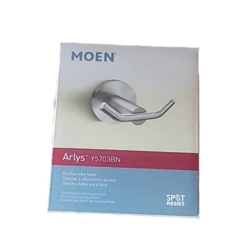 Moen Y5703BN Arlys Robe Hook, Brushed Nickel