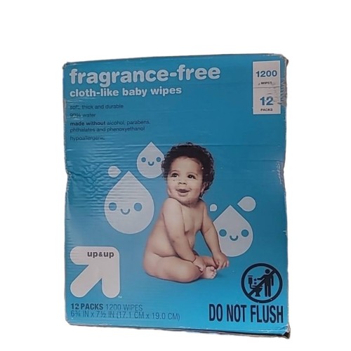 Fragrance Free Cloth-like Baby Wipes - 5pk/500ct Total - Up & Up