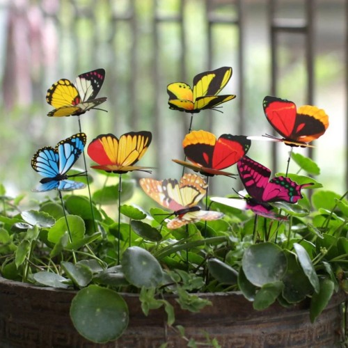 Tiitstoy Butterfly Garden Stakes Decorations Outdoor