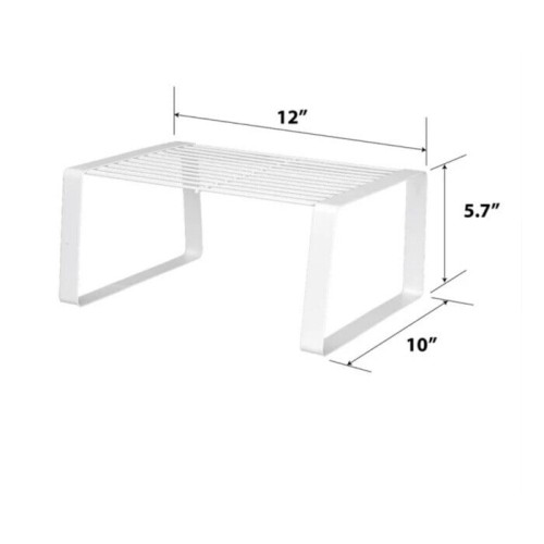 Simply Essential Cabinet Shelf in Bright White- Set Of 2 10”x 12.5x 5.6