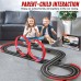 Race Track Toys for Boys Age 8-12 with 2 Loop, 4 Race Cars 1:43 Scale with Headlights, Battery Operated