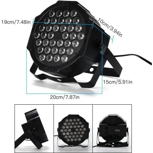 XPC 4PCS LED Up Lighting 36x3W RGB stage light, Sound Activated DMX Lighting Dj Par Can Lights with Remote Control for Birthday Party Wedding Bar Club Home Christmas Halloween Festival