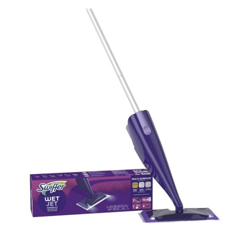 Swiffer WetJet Hardwood and Floor Spray Mop Cleaner Starter Kit, GarageBin