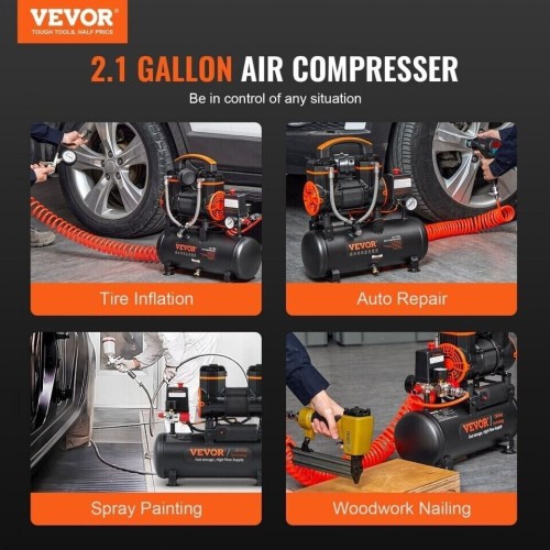 VEVOR 116 PSI 2.1 Gallon Air Compressor - WSK9L900W110VPRVFV1