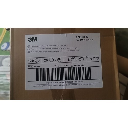 3M 1860 N95 Respirator And Surgical Mask Box Of 20