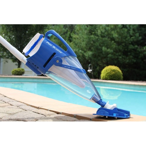 POOL BLASTER Centennial Cordless Pool Vacuum w/Pole Set - XL Debris Capacity & Advanced Filtration, Handheld Rechargeable Pool Cleaner for Sand, Silt & Leaves in Inground & Above Ground Pool