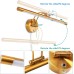 MantoLite LED Dimmable Bathroom Vanity Light Fixture 24inch Cabinet Picture Wall Lights, Indoor Lightings Wall Sconce with Ajustable Arm Bedside Reading Lamp, Pulg in Display Lamps (Brass, 3000K 12W)