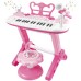 Kids Piano Keyboard Toys, 31-Keys Piano for Toddler Ages 3-5-9, Educational Toys with Microphone, Stool, Portable Multifunction Electronic Musical Instrument, 3+Year Old Girls Birthday Gift Ideas-Pink