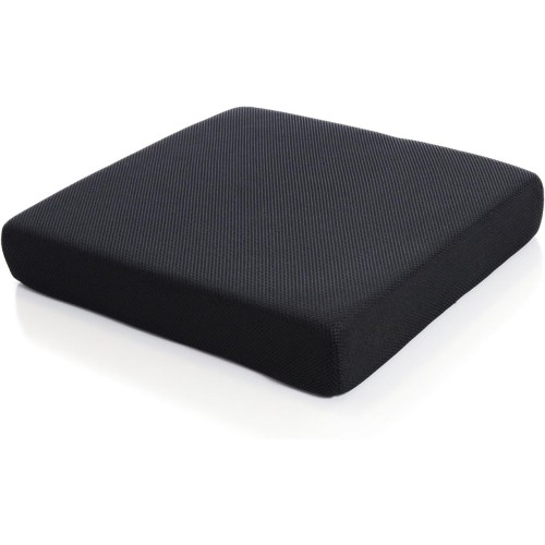 Milliard Memory Foam Seat Cushion Chair Pad 18 x 16 x 3in. with Washable Cover, for Relief and Comfort