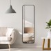 YMOND 47"x14" Wall-Mounted Mirror Full Length Mirror 47x14 inch Black Alloy Aluminum Metal Framed Mirror for Bedroom/Living Room/Entry/Dressing Room Wall Mounting or Over Door Hanging