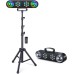 DJ Lights with Stand, Telbum Party Bar Light Set, Mobile Stage Lighting System Sound Activated LED Par Lights, for Move Band Disco Wedding Halloween Christmas