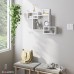 Wooden Cube Floating Wall Shelves Interlocking Wall Mount Box Shelves Horizontal