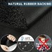 Mibao - Dirt Trapper Door Mat for Indoor & Outdoor - Washable - Heavy Duty - Non-Slip Entrance Rug - Shoe Scraper - Super Absorbent - 40 x 60 cm - Anthracite Black