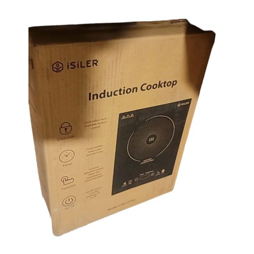 Portable Induction Cooktop, iSiLER 1800W Sensor Touch Electric Induction Cooker Hot Plate with Kids Safety Lock, 6.7" Heating Coil, 18 Power 17 Temperature Setting Countertop Burner with Timer