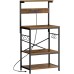 SUPERJARE Kitchen Bakers Rack with Power Outlet, Coffee Bar Table 4 Tier