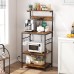 SUPERJARE Kitchen Bakers Rack with Power Outlet, Coffee Bar Table 4 Tier