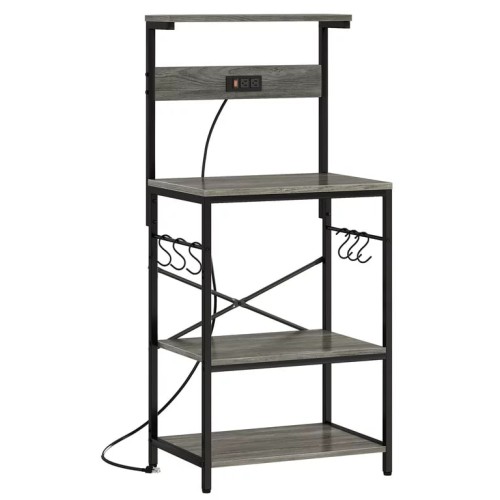 SUPERJARE Bakers Rack with Power Outlet