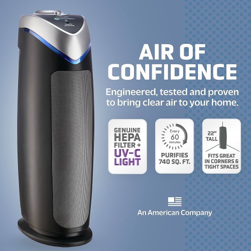 GermGuardian Technologies Air Purifier With True HEPA Filter, AC4825 22-Inch Tower