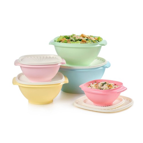 Tupperware Heritage 10pc Bowl Set Vintage Pastel