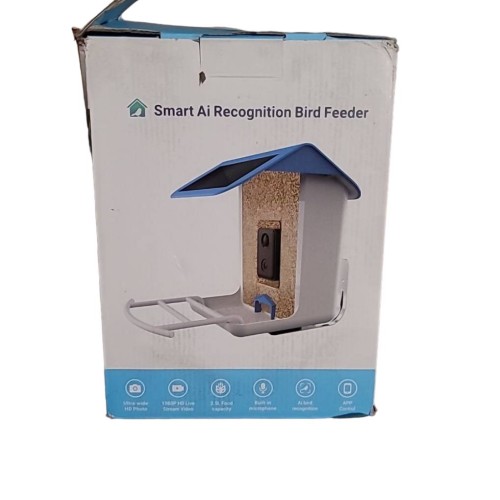 Smart Bird Feeder Camera, Bird Feeders with HD Camera&Solar Panel, Wireless App Control+AI Identify Bird Species, Auto Capture Bird Videos & Notify When Birds Detected, Ideal Gift for Bird Lover