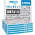 Aerostar 14x14x1 MERV 13 Pleated Air Filter AC Furnace Air Filter 6 Pack