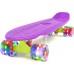 M Merkapa 22" Inch Complete Mini Cruiser Skateboard with Colorful LED Light up Wheels for Beginners Youths Boys Kids