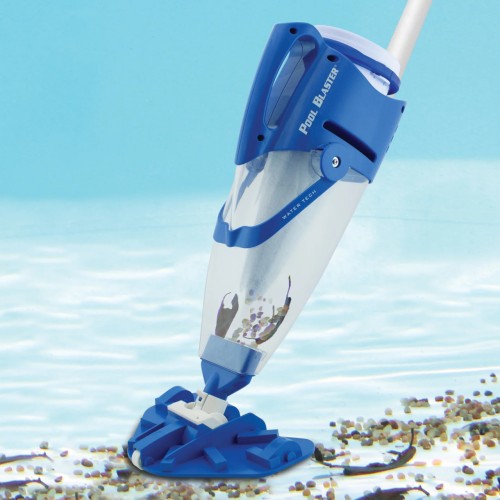 POOL BLASTER Centennial Cordless Pool Vacuum w/Pole Set - XL Debris Capacity & Advanced Filtration, Handheld Rechargeable Pool Cleaner for Sand, Silt & Leaves in Inground & Above Ground Pool