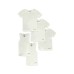 Isotoner Boys' 5-Piece Crew Neck T-Shirts And Tank Tops Set - white, 6/8