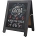 DOCMON Chalkboard Signs, 12" x 16" Rustic Magnetic A-Frame Chalkboard Sign, Free Standing Chalk Board Easel, Sturdy Sandwich Board Menu Display for Restaurant, Business or Wedding - Black