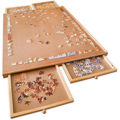 Bits and Pieces –Original Standard Wooden Jigsaw Puzzle Plateau-The Complete Puzzle Storage System