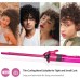 Mini Hair Curler Curling Tong Tourmaline Ceramic Barrel 9mm Curling Iron for Men Women, Rose Red (0.35 Inches)