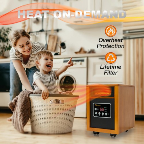 Dr. Infrared Heater DR-968 Portable Space Heater, 1500-Watt