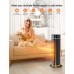 Space Heater,VCK 24" 12ft/s Fast Quiet Heating Portable Electric Heater with Remote, Night Light,80° Oscillation,4 Modes,Overheating&Tip-Over Protection, Ceramic Heater for Bedroom,Office&Indoor Use