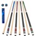 Billiard Pool Cue Stick: 58 inch Pool Sticks Set of 4, 13mm Tip Pool Cues Billiard Cue Sticks Maple Wood Pool Table Sticks for Professional Billiard Players 18 19 20 21 oz