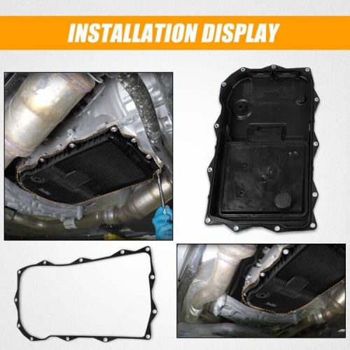 RANSOTO 8 Speed Trans Transmission Oil Pan Compatible with Ram 1500 Dodge Durango Challenger Charger Jeep Grand Cherokee Chrysler 300 Replaces 68233701AA 265-850