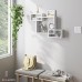 Wooden Cube Floating Wall Shelves Interlocking Wall Mount Box Shelves Horizontal