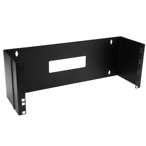 4U Hinged Wall Mount Patch Panel Bracket - 6 inch Deep - 19" Patch Panel Swing Rack for Shallow Network Equipment- 33lb