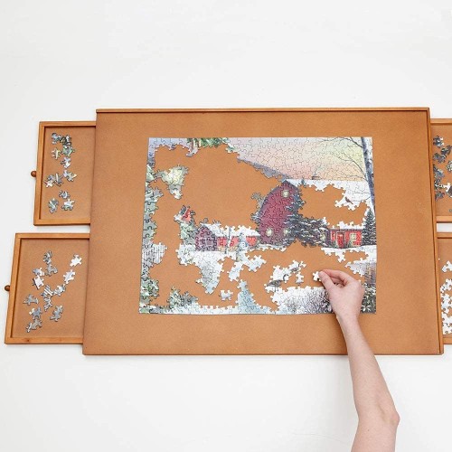 Bits and Pieces –Original Standard Wooden Jigsaw Puzzle Plateau-The Complete Puzzle Storage System