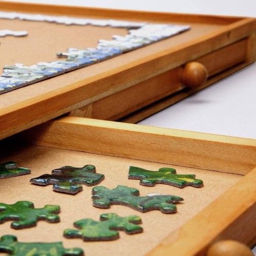 Bits and Pieces –Original Standard Wooden Jigsaw Puzzle Plateau-The Complete Puzzle Storage System