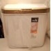 Bathroom Papercan With Lid Plastic On Legs,gold Toned And White, New