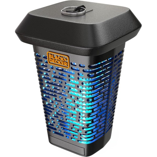 BLACK+DECKER Bug Zapper, Electric UV Insect Catcher & Killer for Flies, Mosquitoes, Gnats & Other Small to Large Flying Pests, 1 Acre Outdoor Coverage for Home, Deck, Garden, Patio, Camping & More