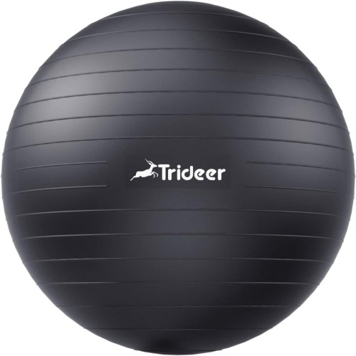 Trideer Exercise Ball (58-65cm) Extra Thick Yoga Ball Chair, Anti-Burst Heavy Duty Stability Ball Supports 2200lbs,