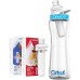 Cirkul 22 oz Plastic Water Bottle Starter Kit with Blue Lid and 2 Flavor Cartridges