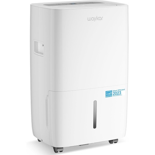 Waykar 120 Pints Energy Star Dehumidifier for Spaces up to 6,000 Sq. Ft at Home, in Basements and Large Rooms with Drain Hose and 1.14 Gallons Water Tank (JD025CE-120)