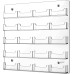 Acrylic Business Card Holder Wall Mount Clear Sticker Display Rack Multiple Card Holders Clear Acrylic Card Organizing Sticker Display Stand Pre Drilled Acrylic Display (20 Pockets)