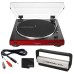 Audio-Technica AT-LP60XBT Stereo Turntable w/ Bluetooth Red/BK + Record Brush