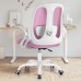 Razzor RZ2203-Pink Office Chair Anti-fatigue Telework Ergonomic Desk Chair with Lumbar Support Flip-up Armrest Sponge Cushi